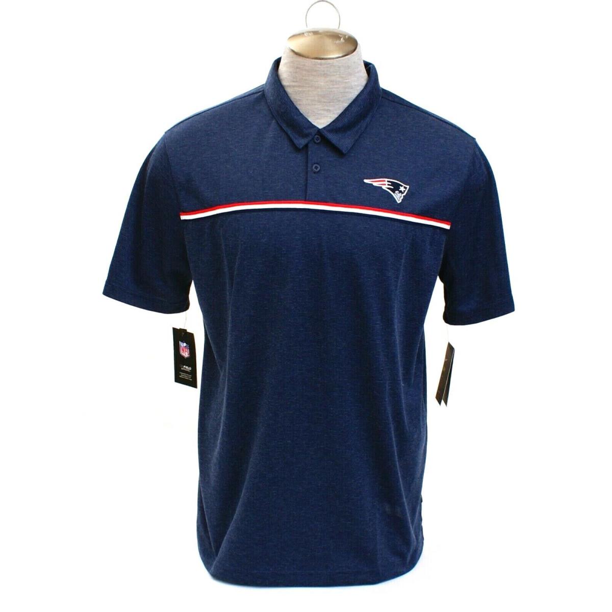 Nike Dri Fit Nfl England Patriots Blue Short Sleeve Polo Shirt Men`s - Blue