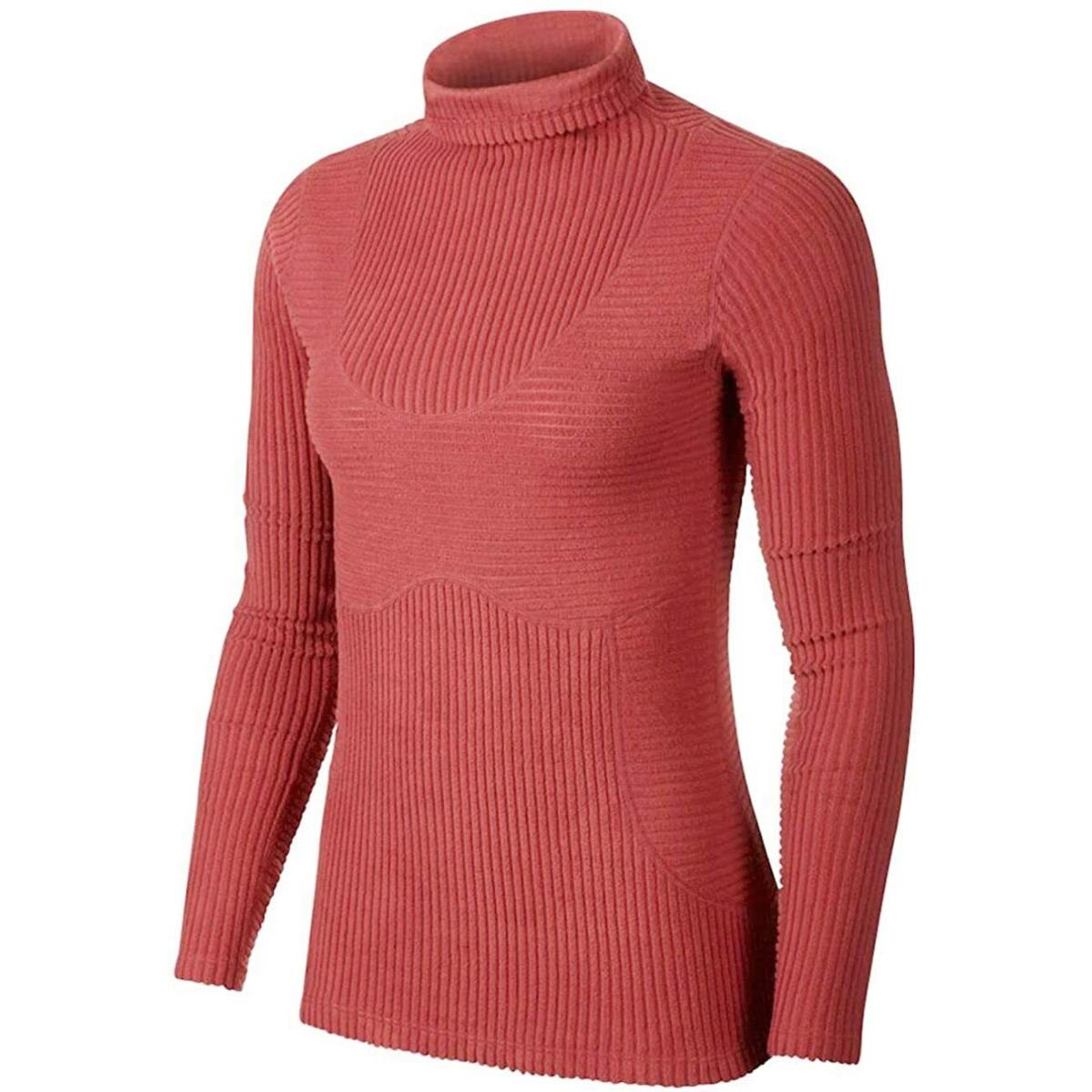 Nike Pro Hyperwarm Shirts Tops Womens Training Shirt Velour Top BV5558-661 Red