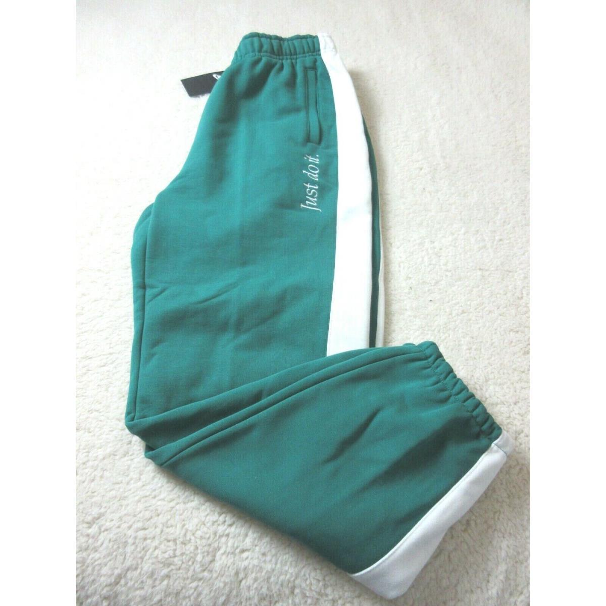 Nike Mens Nsw Just Do It Heavyweight Fleece Lined Jogger Pants Green White