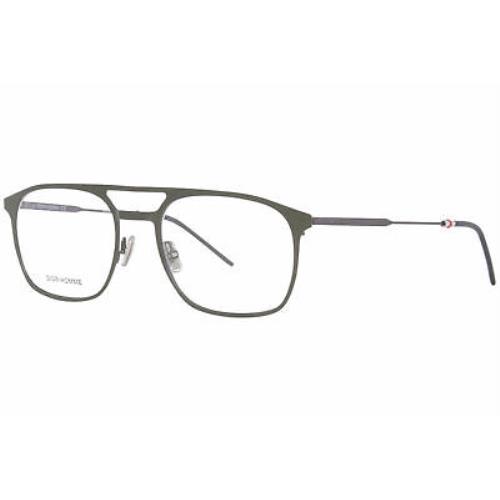 Dior Homme Dior0225 2QT Eyeglasses Men`s Matte Khaki Full Rim Optical Frame 54mm