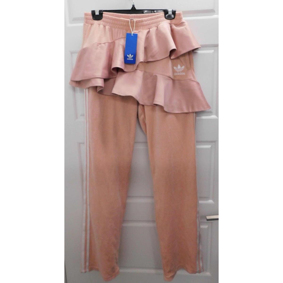 Adidas Originals J Koo Women`s Velour Pink Spirit Track Pants FT9892 Small