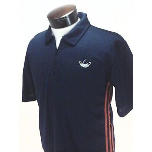 Adidas Mesh Bank Shot Golf Polo Tee Shirt Navy Orange 1/4 Zip DV3158 Men`s S