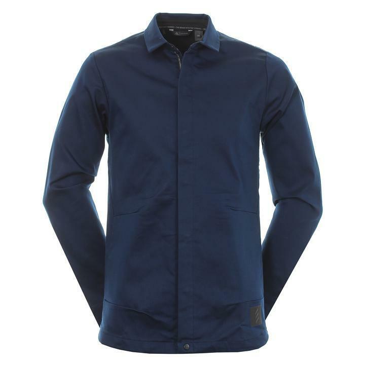 Adidas Men`s Adicross Stretch Woven Chino Shirt Jacket DZ9930 Navy Blue Sz XL