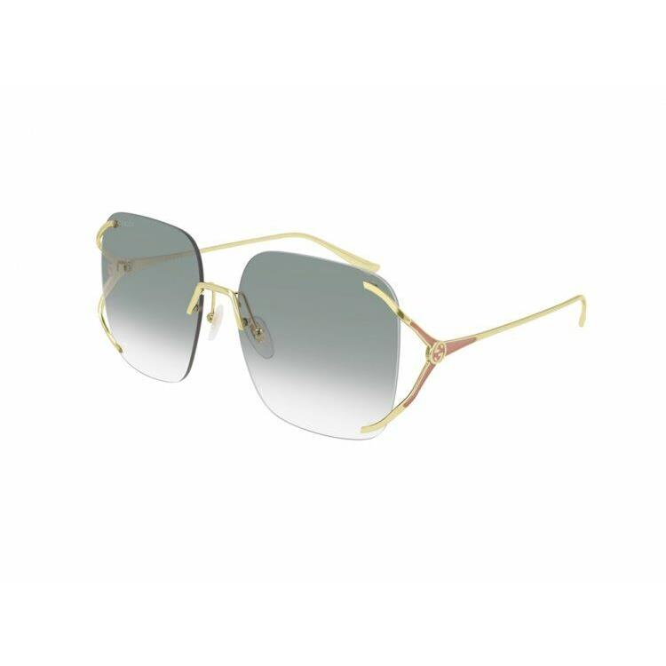 Gucci Gold / Green Gradient Women`s 60mm Sunglasses GG0646S-004 60