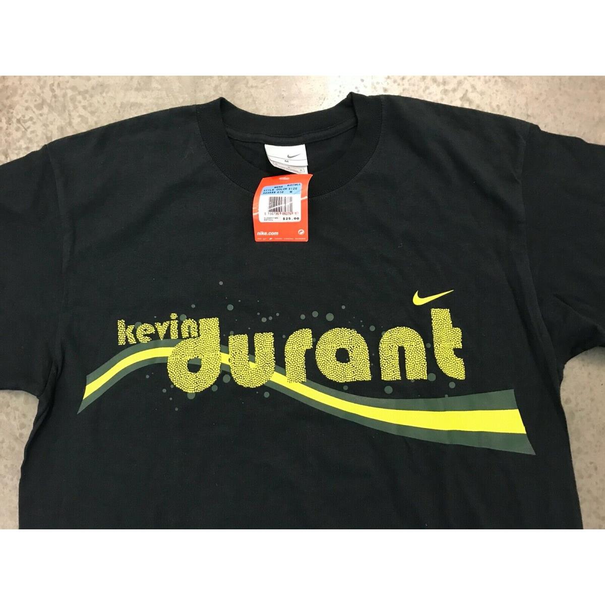 Vntg Nike Kevin Durant KD Seattle Sonics Black T Shirt Medium Brooklyn