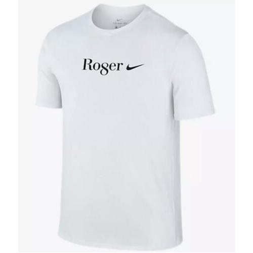 Nike Nikecourt RF Roger Federer RO8ER Wimbledon Celebration Shirt White sz XL