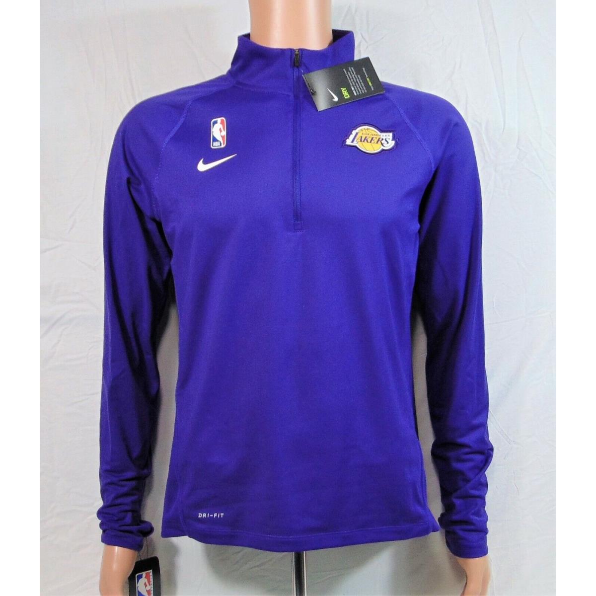 Nike Nba Lakers Team Issue Womens Pullover Shirt Sz Large AV1920 504 Rare - Purple & Gold