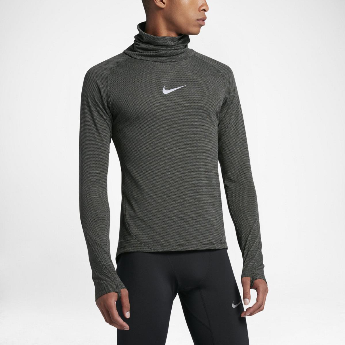 Nike Aeroreact Long Sleeve Cowl Running Shirt Sz M MD 800651 010 Retail