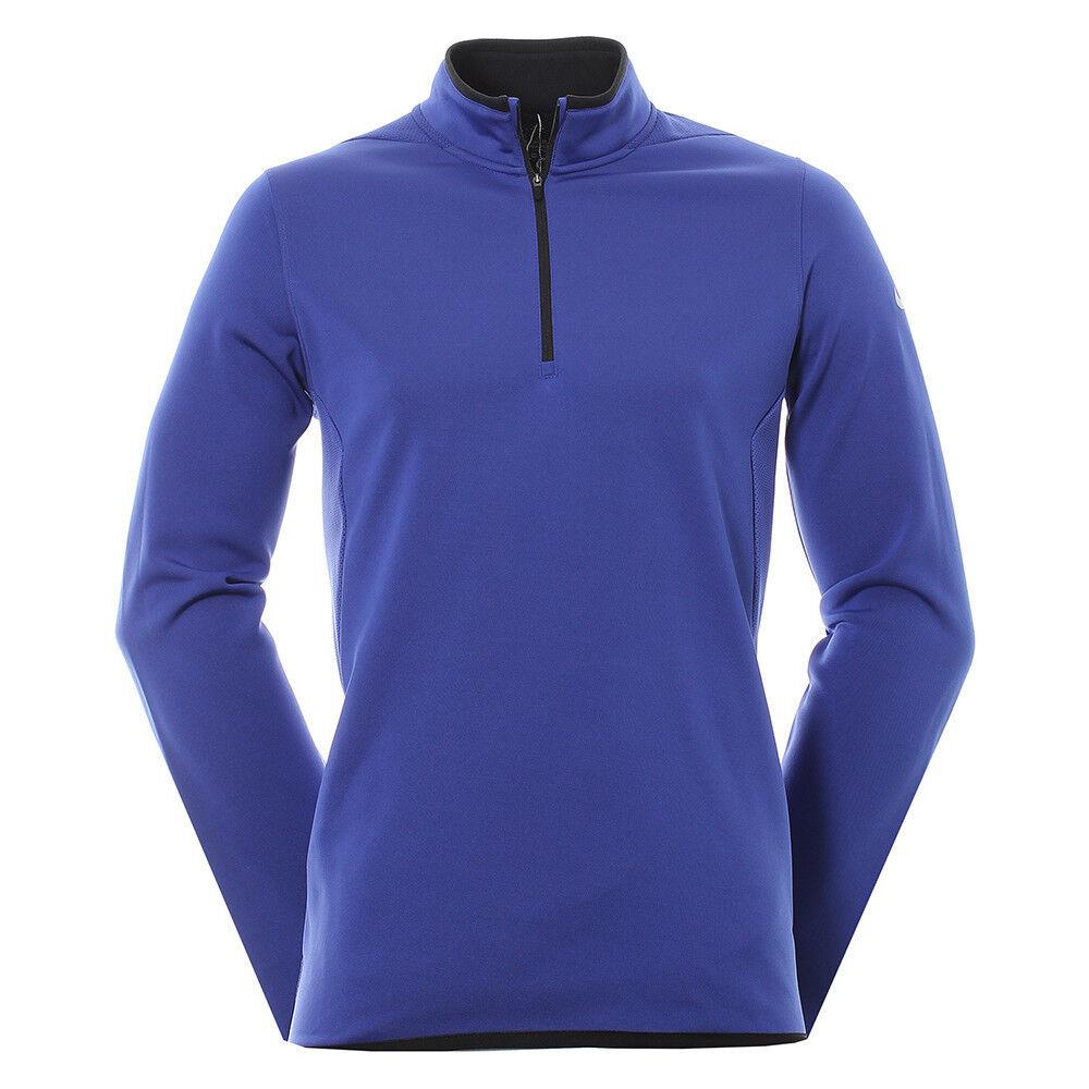 Nike Golf Mens Hypervis 1/2 Zip Long Sleeve Therma Shirt Blue 803276 M Medium