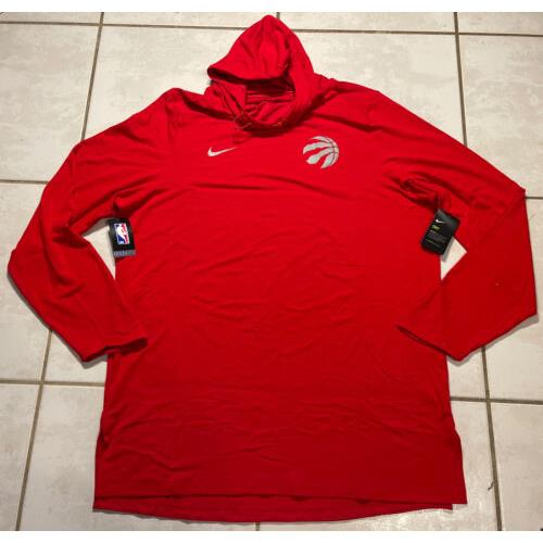 Nike Toronto Raptors Red Hoodie Shirt Player Issued Men s 4XL-TT 877490-657