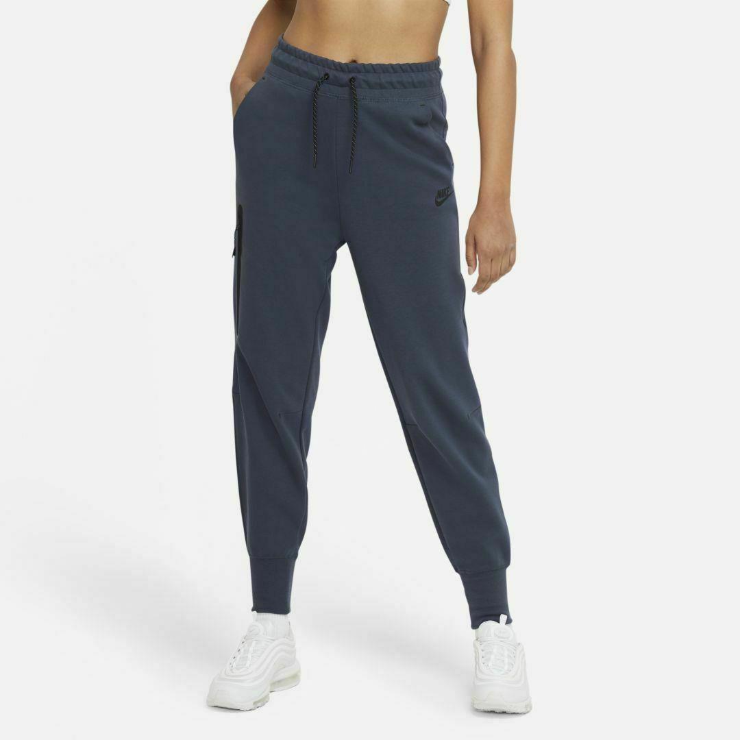 Nike Sportswear Tech Fleece Size XS Women Pants Comfort Blue Joggers CW4292 437