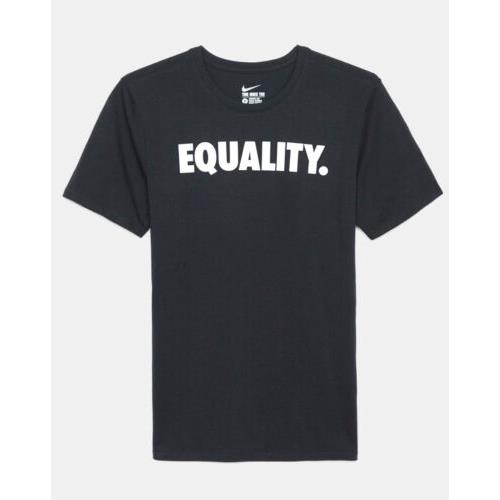 Nike Men S Equality Tee Shirt Black White Dri-fit Bhm AA4816-010 sz XL