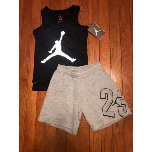 Nike Air Jordan Girls 2pc Shirt Short Outfit Set Reflective Small 5