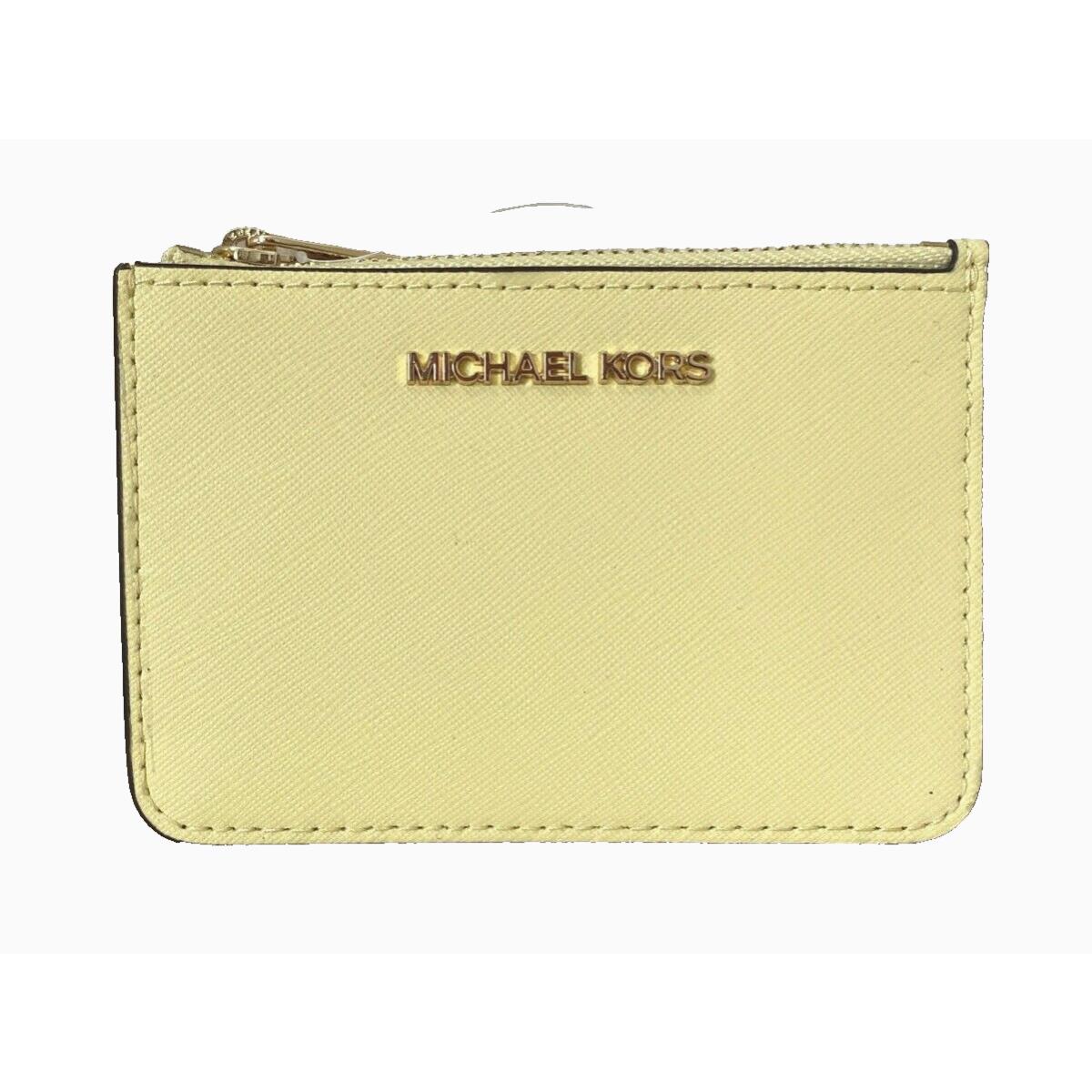 Michael Kors Jet Set Travel Small TZ Coin Pouch with ID Leather Buttercup