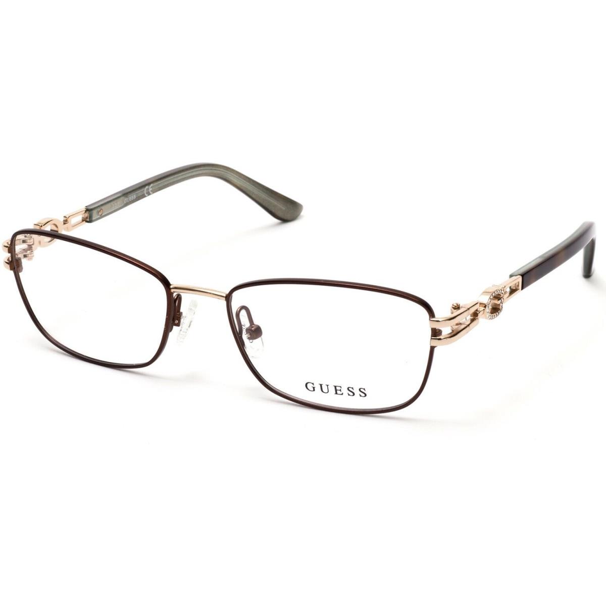 Guess GU2687 Brown 049 Metal Optical Eyeglasses Frame 53-17-135 GU 2687 RX AB