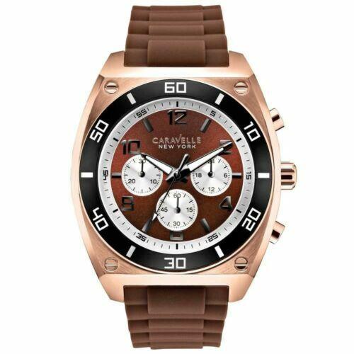 Caravelle York Men`s 45A110 Analog Display Japanese Quartz Rose Gold Watch