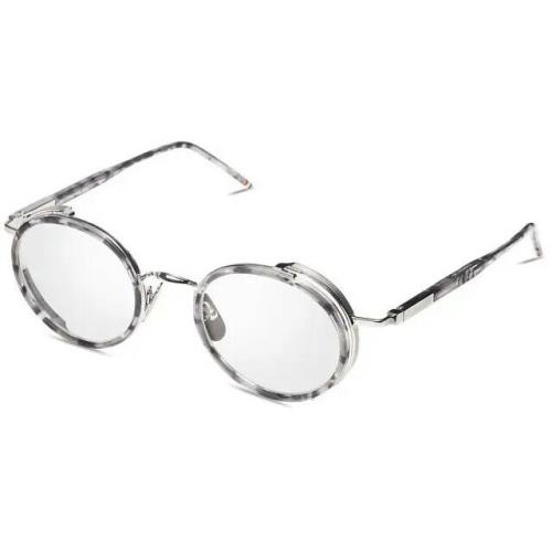 Thom Browne Tbx 813-49-03 Gry-slv Round Frame Eyeglasses