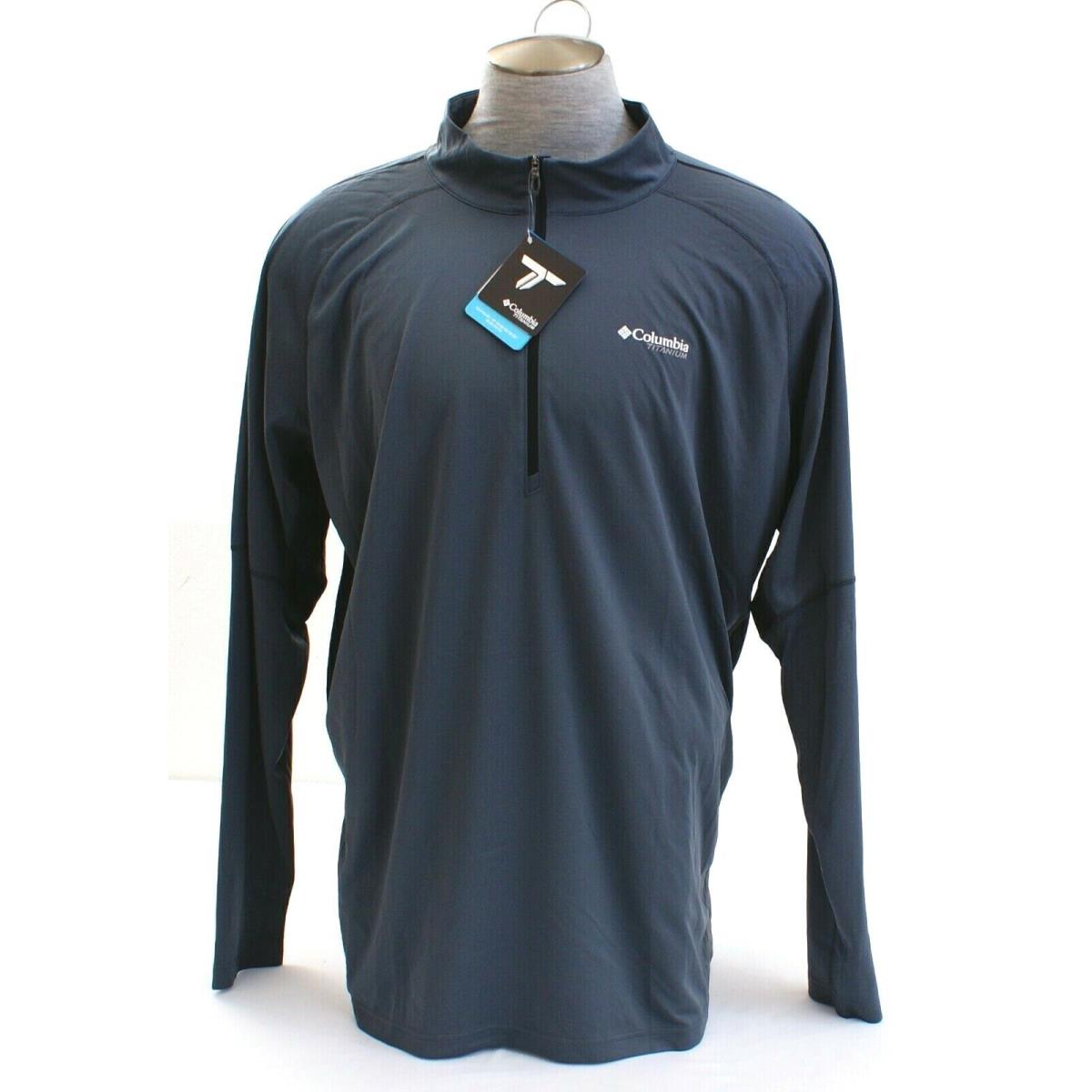 Columbia Sportswear Co. Gray Titan Trail 1/2 Zip Pullover Shirt Men`s