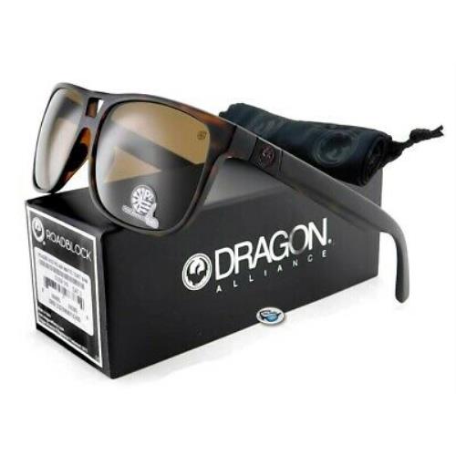 Dragon Roadblock Polarized Sunglasses Matte Tortoise / P2 Brown Polar Lens