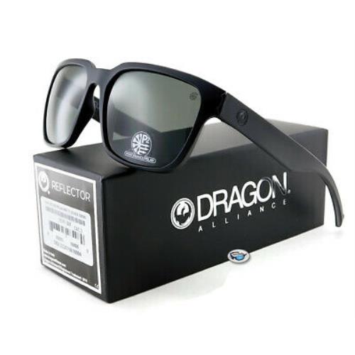 Dragon Reflector Polarized Sunglasses Matte Black / P2 Smoke Polar Lens