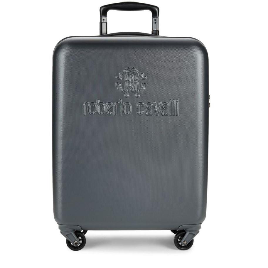 Roberto Cavalli Suitcase IN Platinum Dark Silver Gray