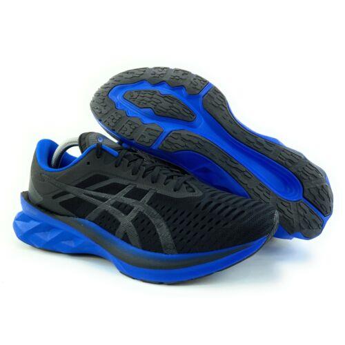 Asics Men`s Novablast Black Blue Running Shoes 1011B222-003 Sizes 8.5 - 11 M