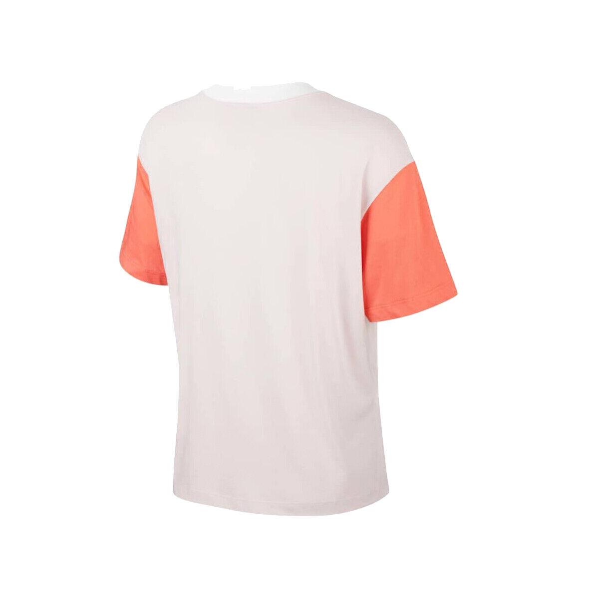 Nike Women`s Nsw Essentials T-shirt CT2587-699 Barely Rose/ember/white SZ Xs-l - Barely Rose/Ember/White