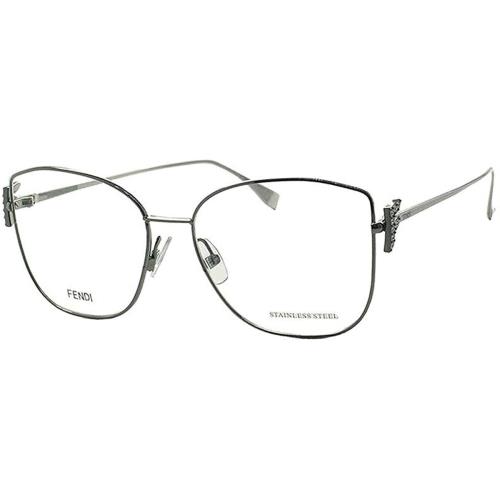 Fendi Eyeglasses FF0390G 6LB00 16mm Ruthenium / Demo Lens