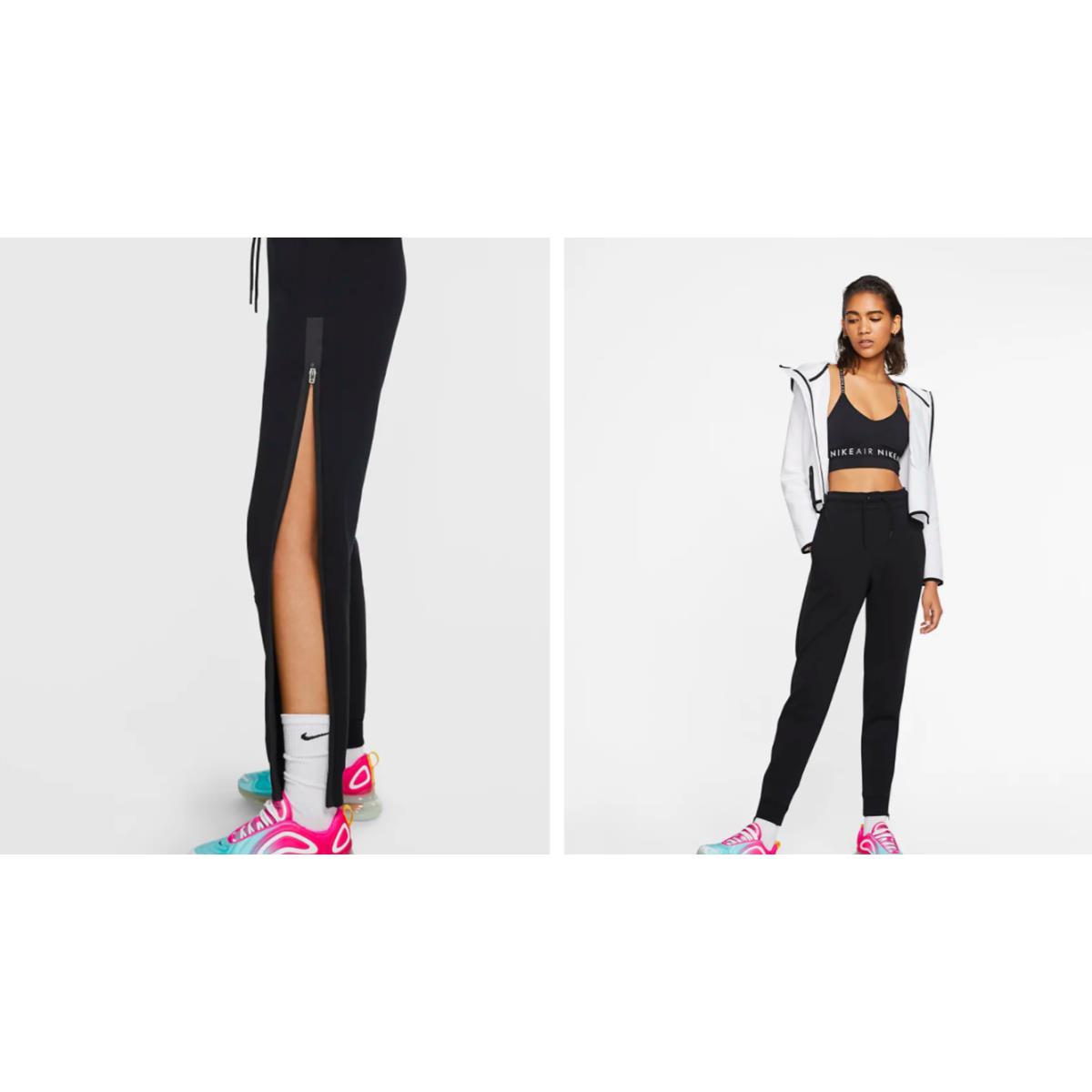 RET$110 Nike Sportswear Tech Fleece Women`s Pants Jogger Zipper BV7115-010 Black