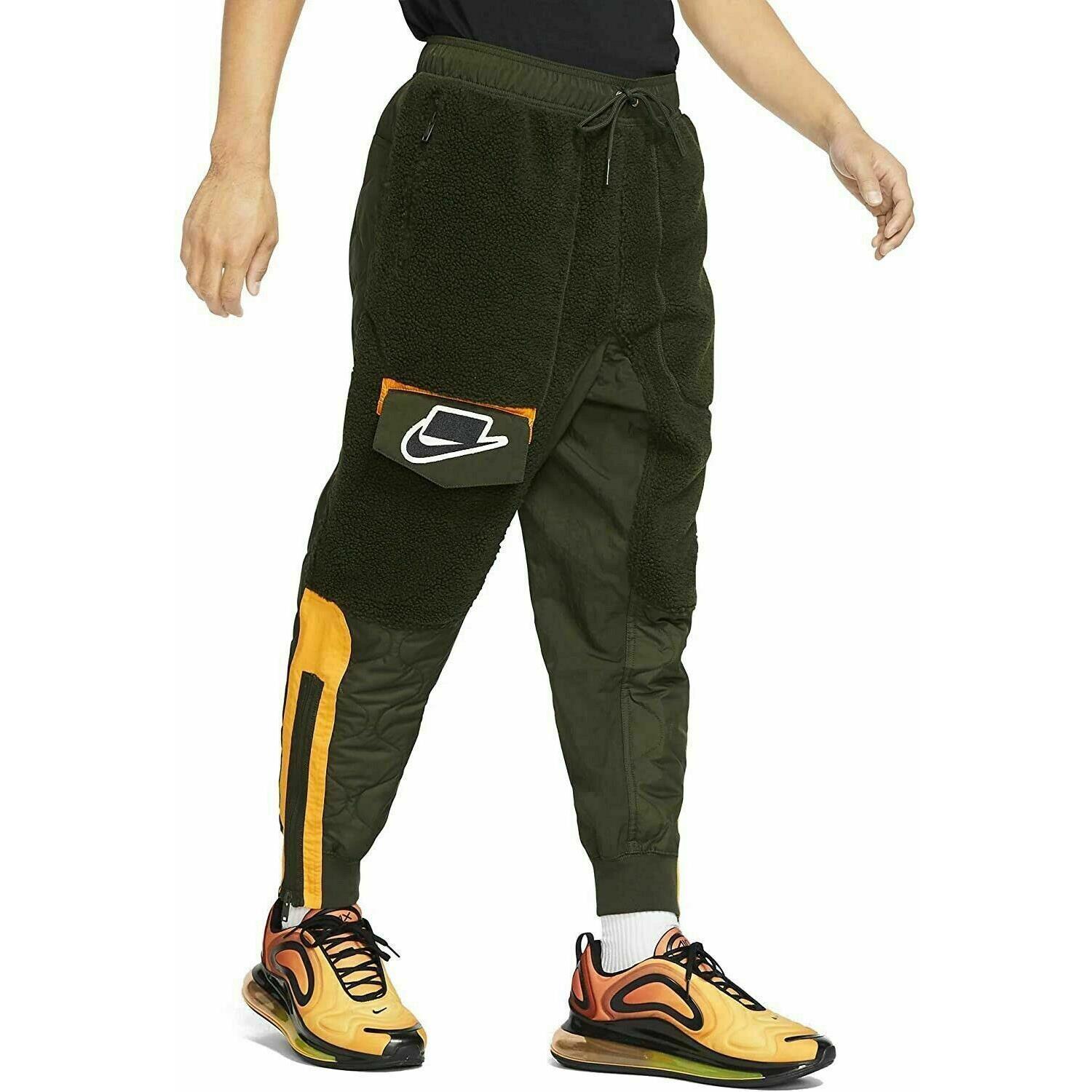 Nike Sportswear Sherpa Fleece Nylon Jogger Pants BV4607-355 XL