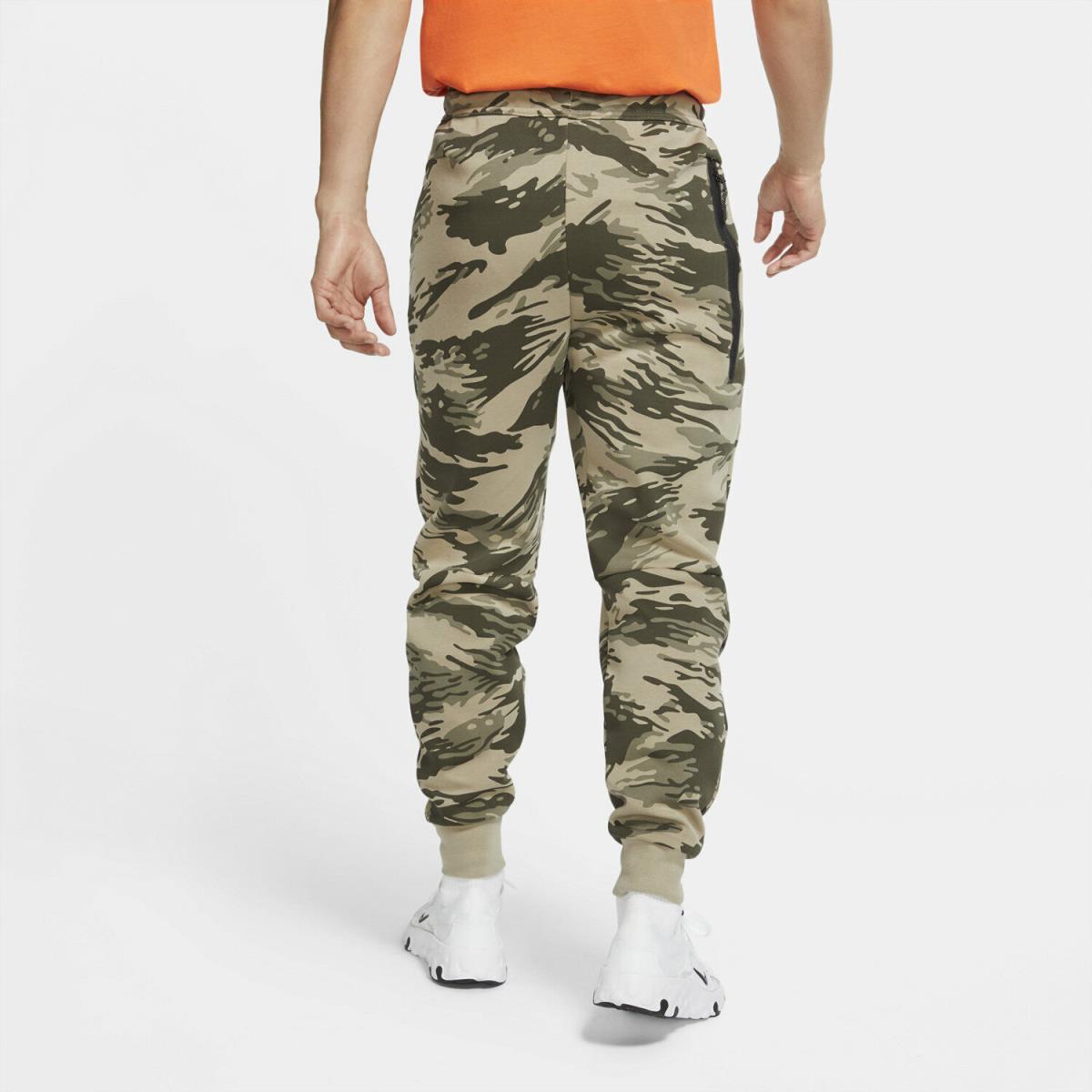 Nike Tech Fleece Pants CU4497-342 Olive Army Tan Beige Camo Jogger Tapered Slim Regular