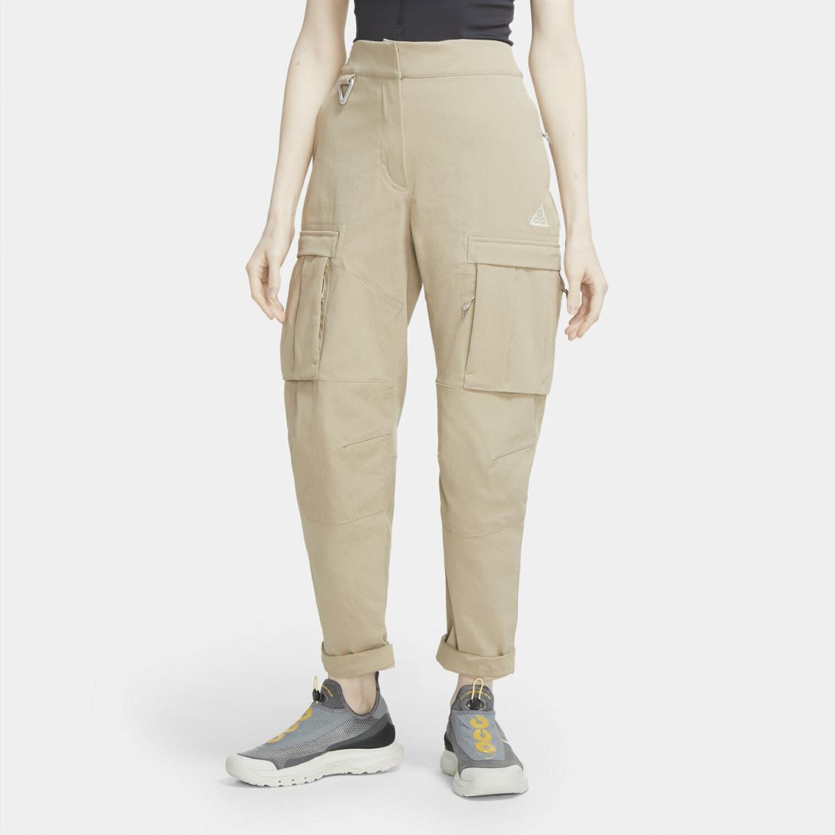 Women`s Nike Acg Smith Summit Cargo Pants CV0617-247 Khaki Light Tan Trousers QS