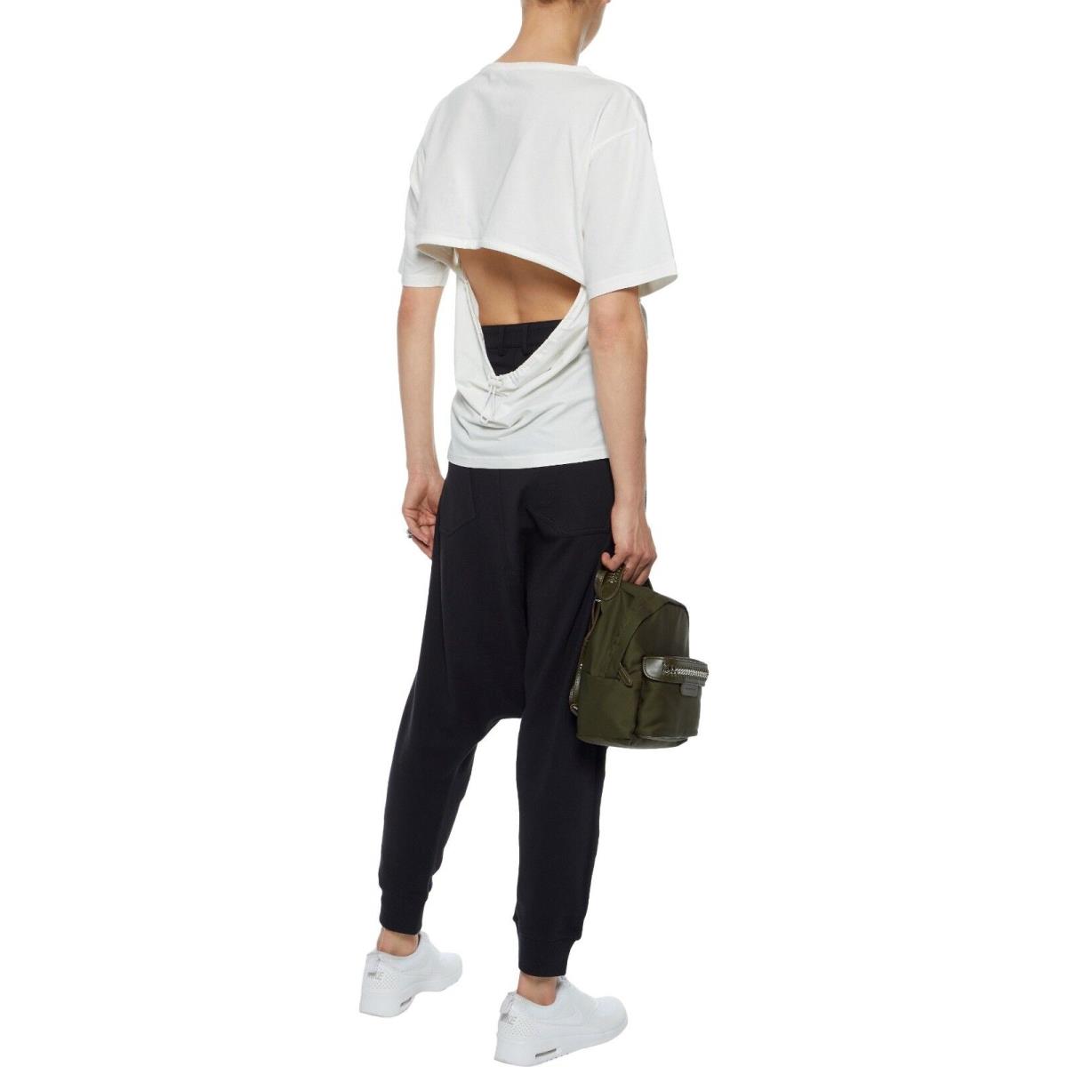Adidas Y-3 by Yohji Yamamoto Women`s Cutout Stretch Cotton Jersey T-shirt White Size XS