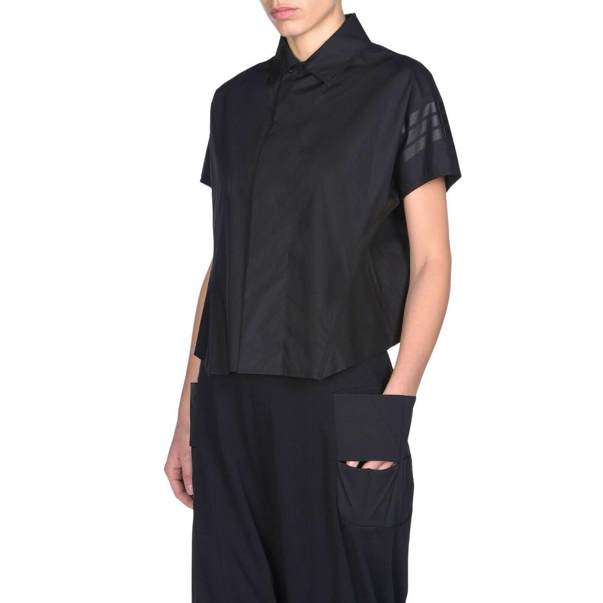 Adidas Y-3 by Yohji Yamamoto Women`s Shirt Blouse Black Cotton Size XS