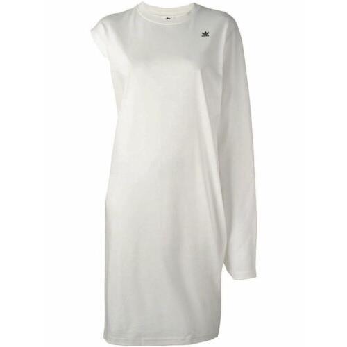Adidas Originals Hyke White Asymmetric Big Tee Shirt Dress Womens Sz S L