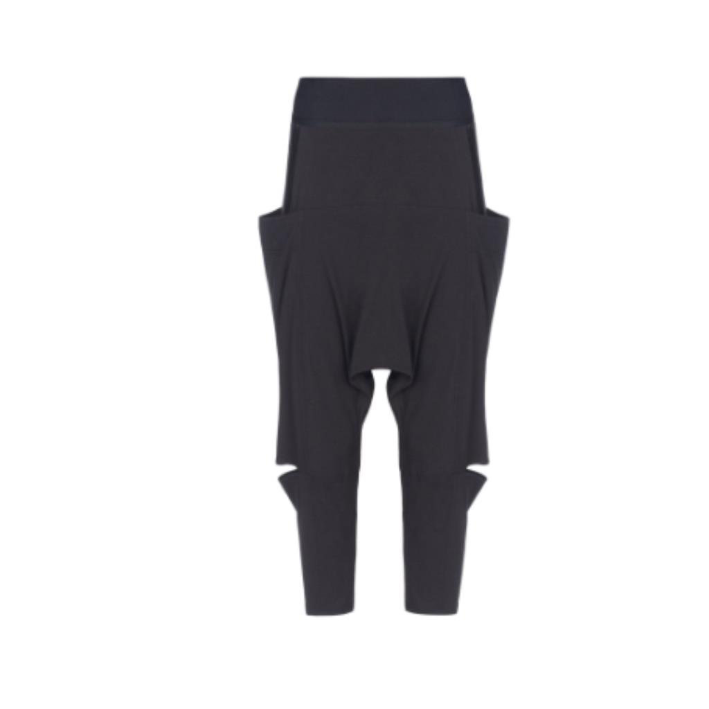 Adidas Y-3 by Yohji Yamamoto Women`s Black Harem Jersey Sarouel Pants Size S