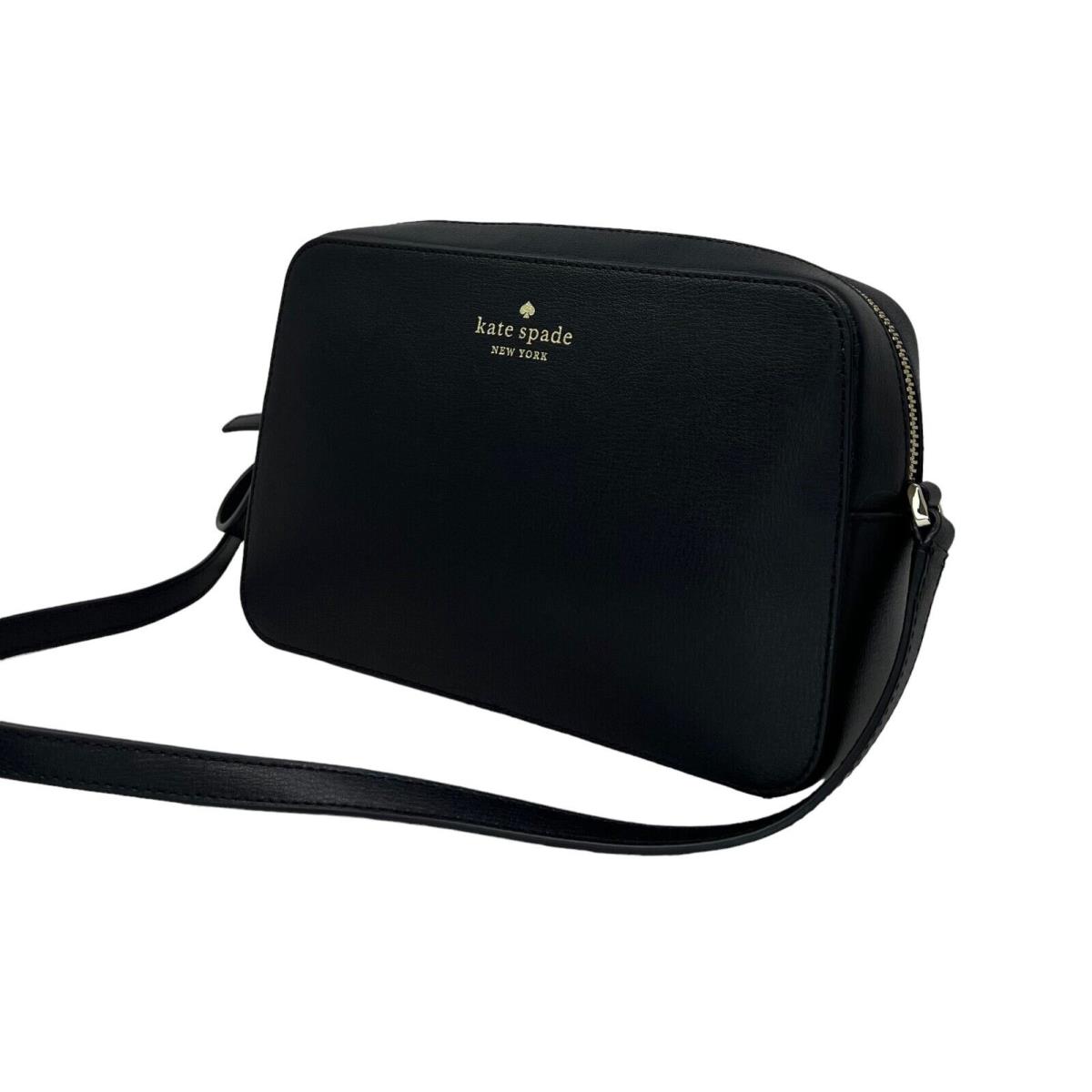 Kate Spade Harper Leather Camera Bag Top Zip Black Crossbody Bag WKR00062