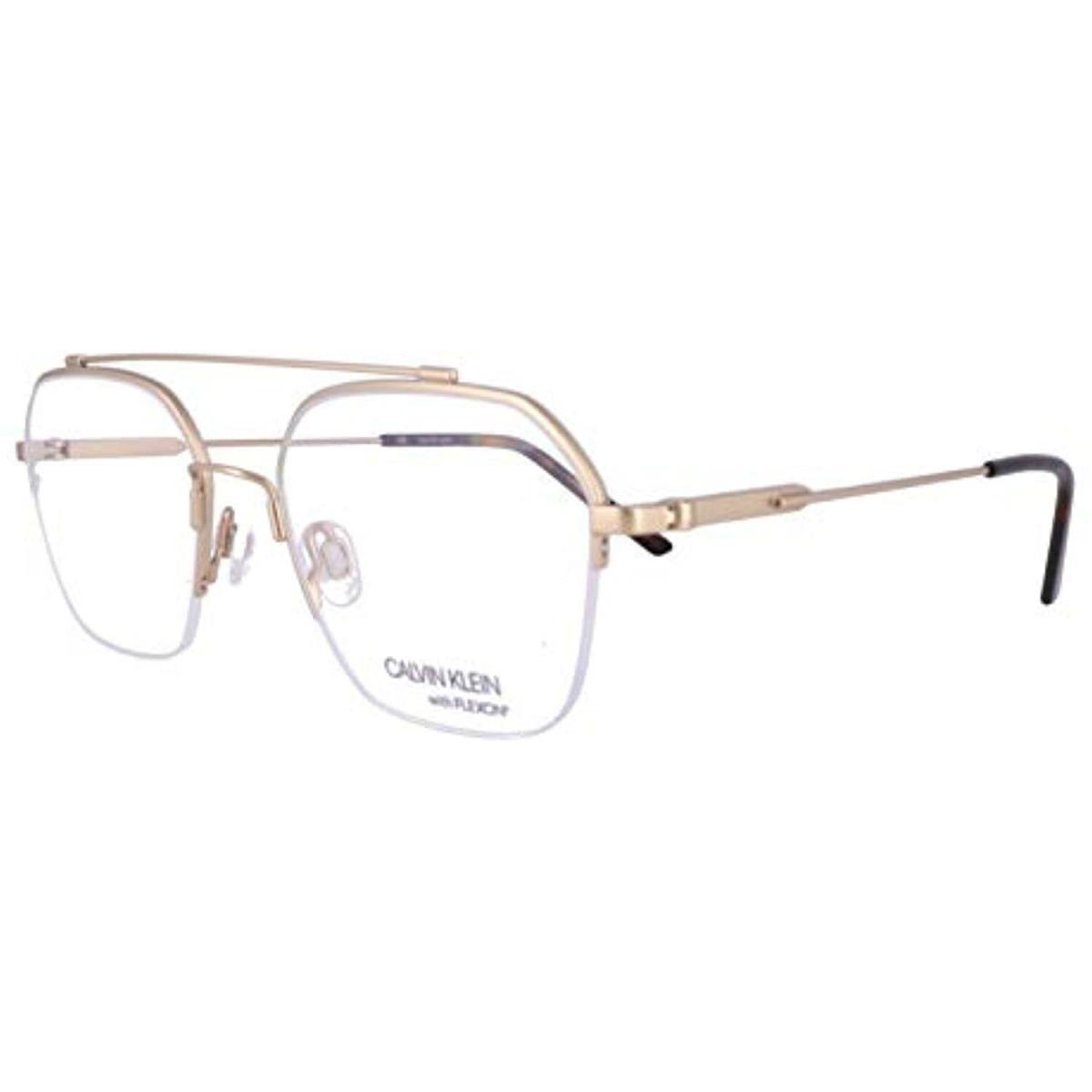 Calvin Klein CK19143F 716 Satin Light Gold Eyeglasses 53mm with CK Case