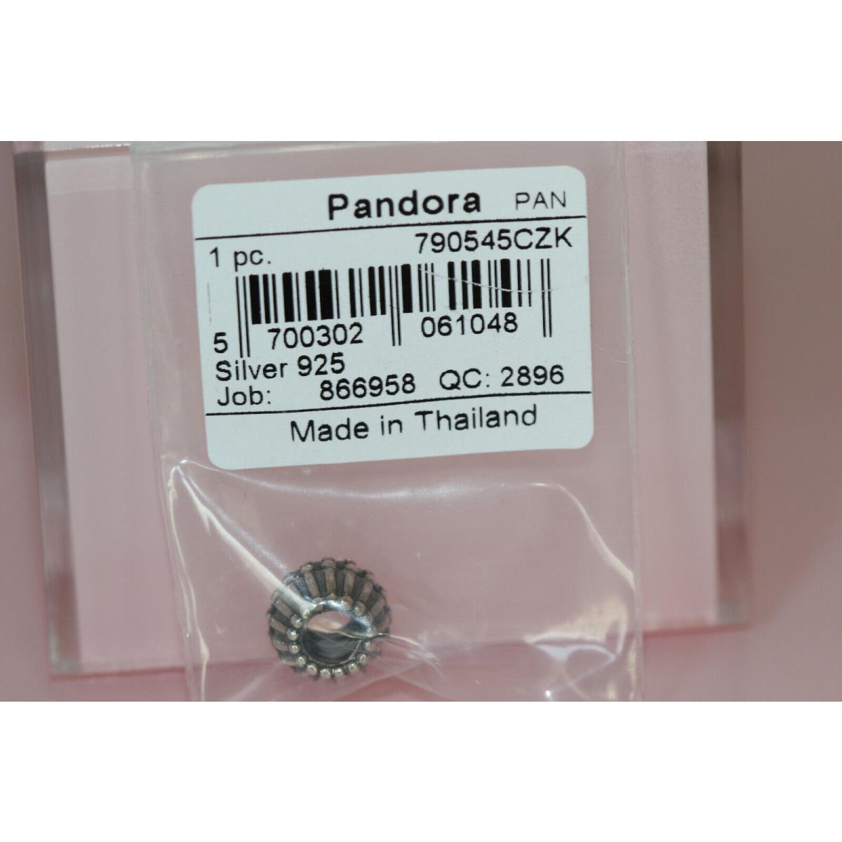 Pandora Show Stopper Charm Black Retired 790545czk 100%+ 13 Years Pouch