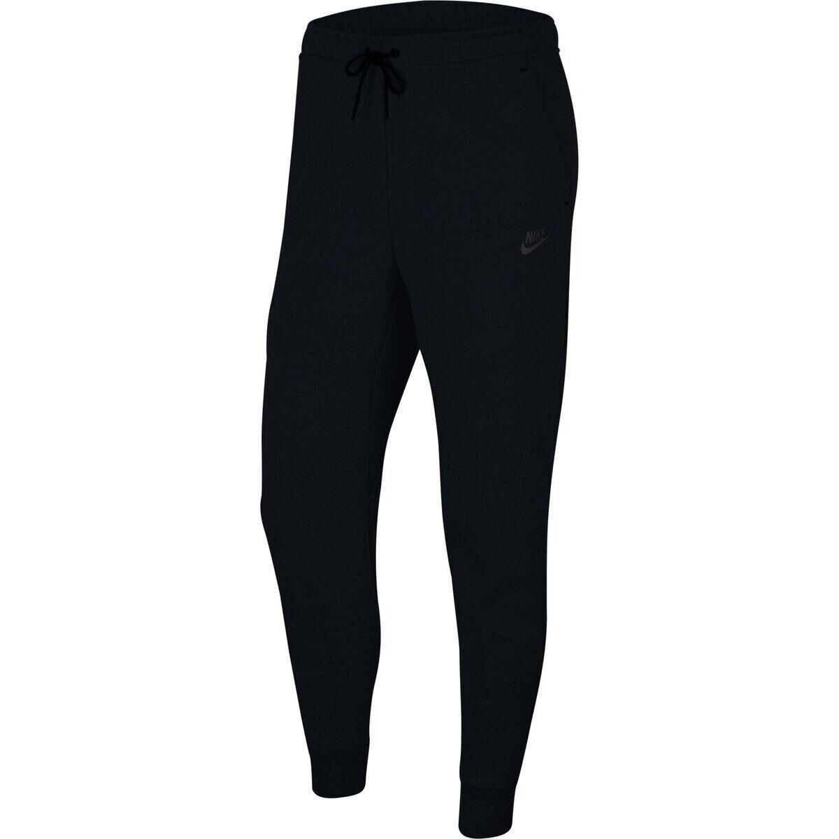 Nike Men`s Sportswear Tech Fleece Jogger Pants Tapered Leg Black Size L