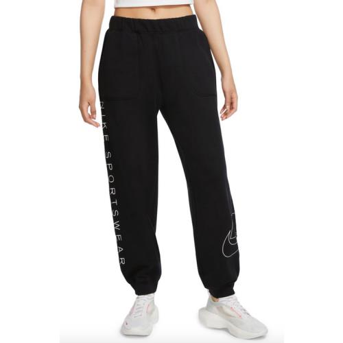 Nike Sportswear Womens Fleece Trousers Black White CU5764 010 Size Medium - Rare