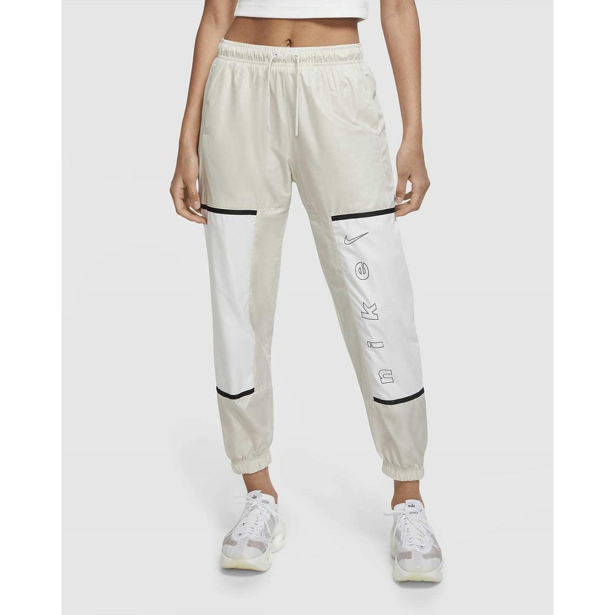 Nike Sportswear Woven Pants Size S Light Bone White Joggers CU6395 072