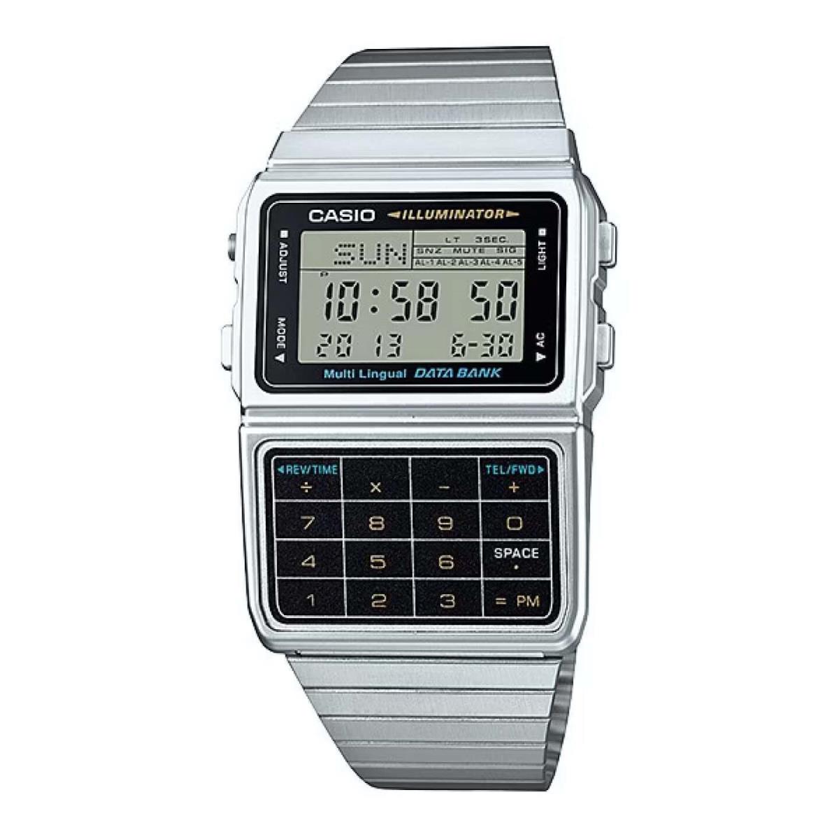 Casio DBC-611-1 DBC611 Databank Vintage Series Metal Digital Watch