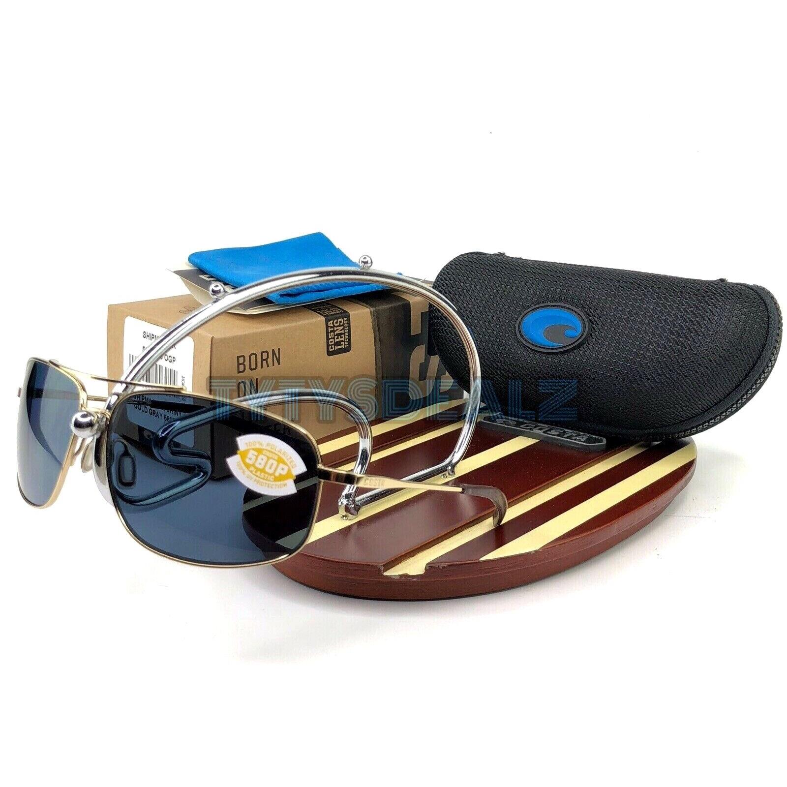 Costa Del Mar Shipmaster Polished Gold/gray Polarized 580P Sunglasses