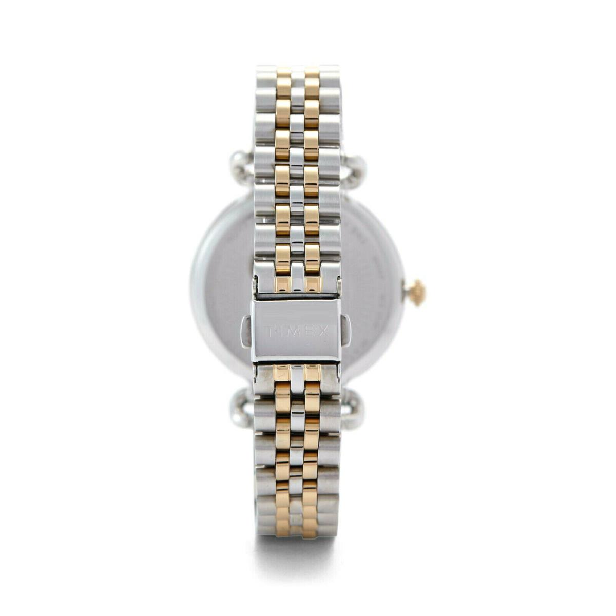Timex watch  - Mother-of-Pearl Dial, Gold & Silver Tone Band, Silver Bezel