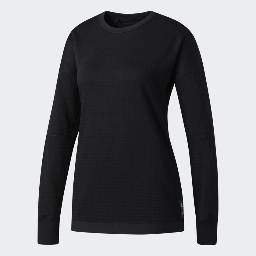 Adidas Performance Women Reigning Champ Fleece Crew Shirt Black BR3433 M