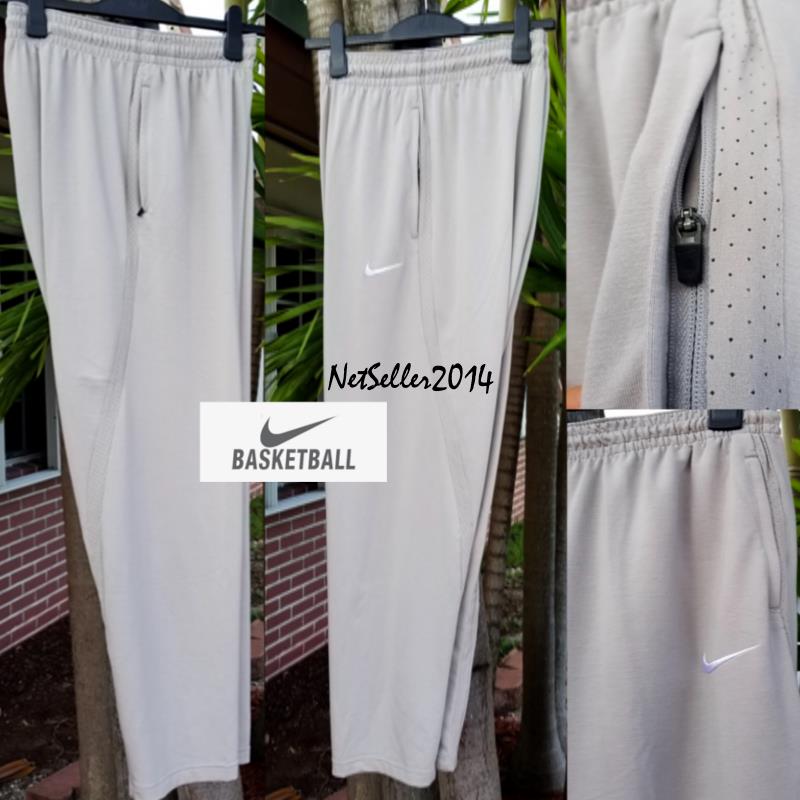 SZ 3XL Nike Men`s Gray Staff Pants Zippers Basketball 818032-057