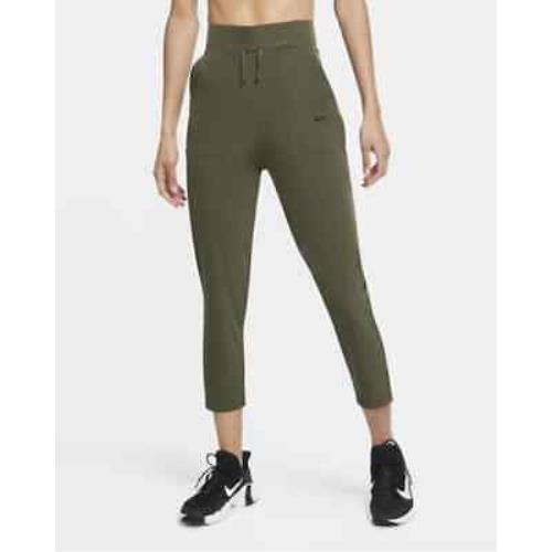 Nike Bliss Luxe Womens 7/8 Training Pants Cargo Khaki Size 2XL CU4603-325