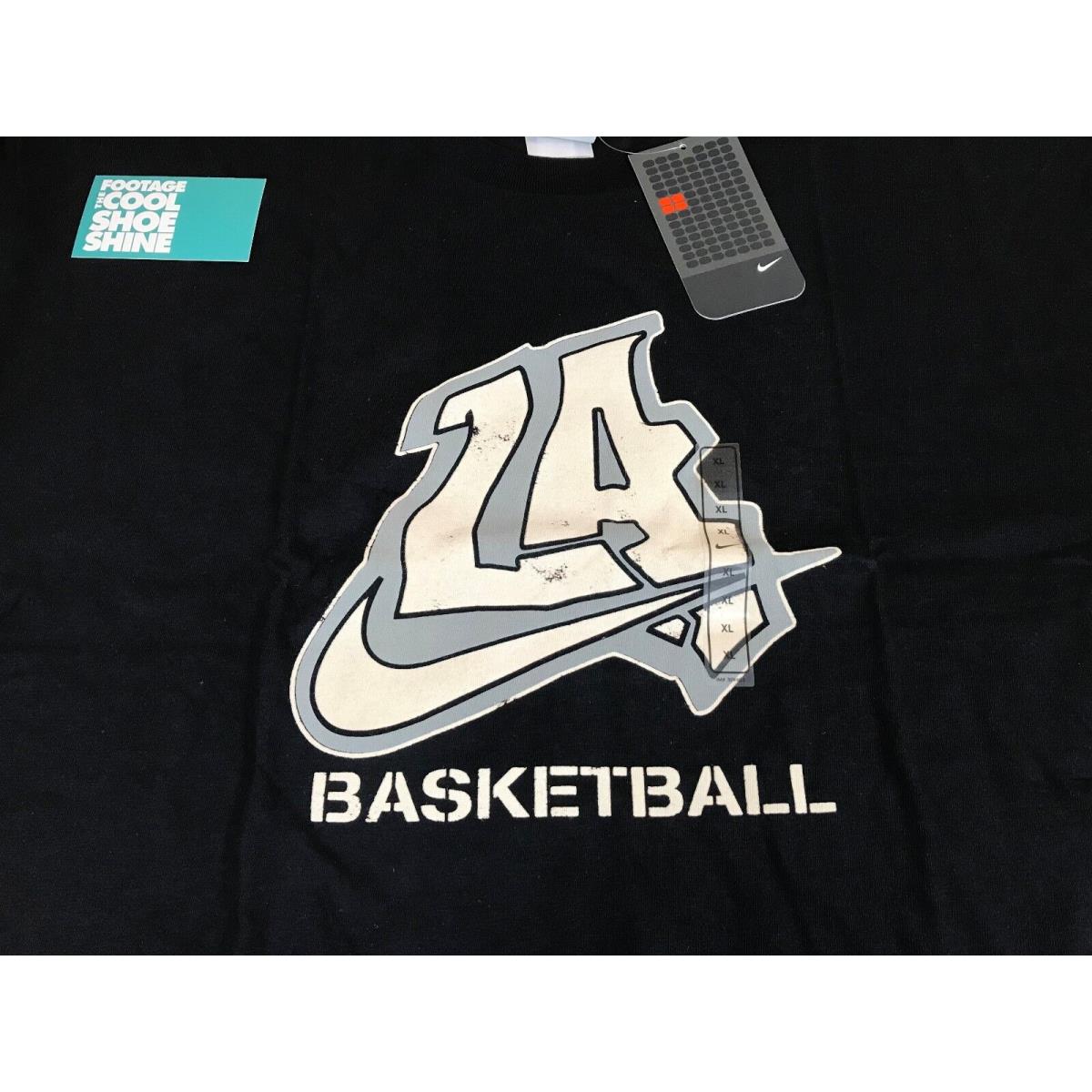 Vintage Nike LA Los Angeles Basketball Logo Graphic T-shirt Black Gray XL Bnwts