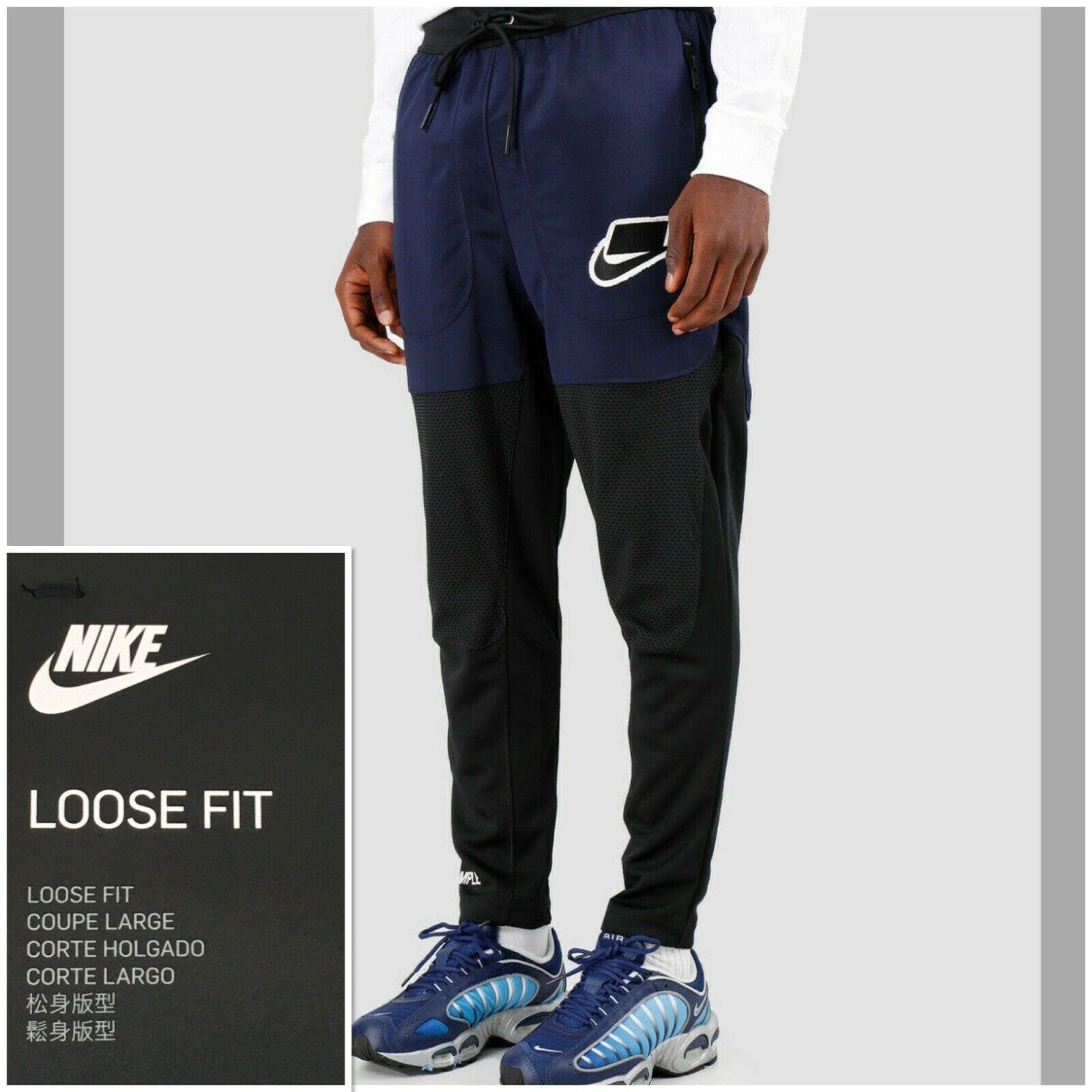 Nike Sportswear Innovation Track Pants Size M Black Blue Jogger BV4550-498